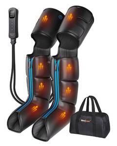 lot 1153 image: SHINE WELL Air Compression Leg Massager with Heat for Circulation and Pain Relief, Foot Calf & Thigh Recovery Compression Boots, Sequential Compression Device for Workout Relaxation, Gift for Mom Dad - Retail $170