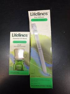 lot 1154 image: Lifelines Calm Herbal Garden Essential Oil Blend & Lifelines Pen Diffuser Herbal Garden - Retail $16