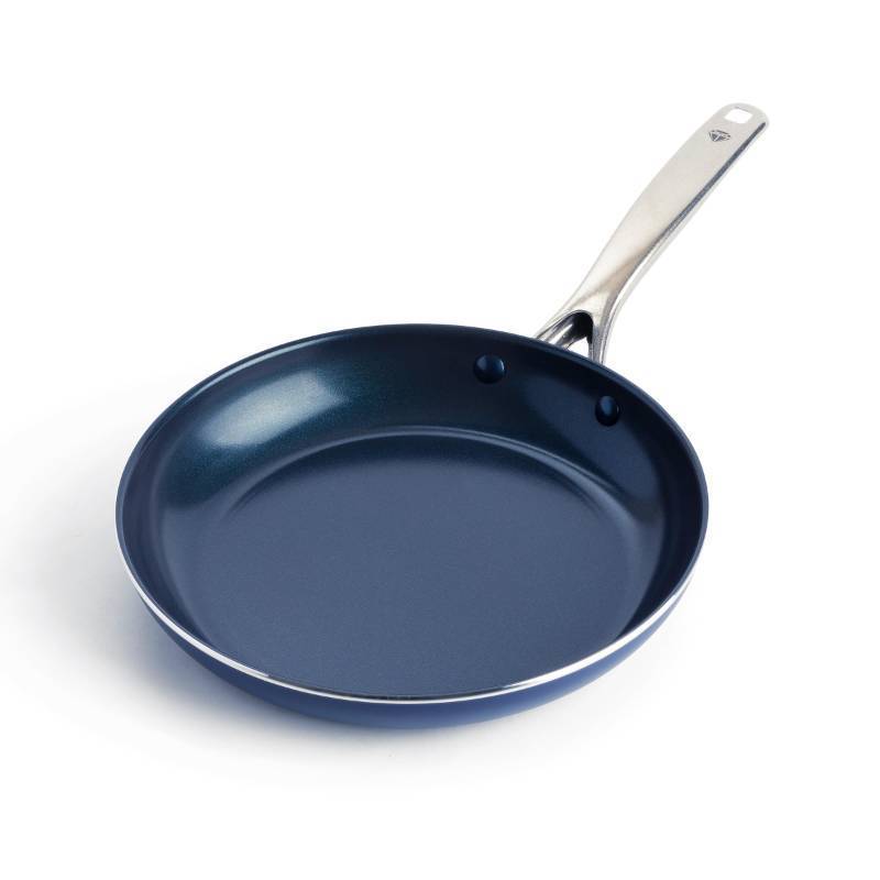 lot 2076 image: Granitestone  Diamond 10 Diamond Infused Ceramic Nonstick Frying Pan Skillet, Blue - Retail $20