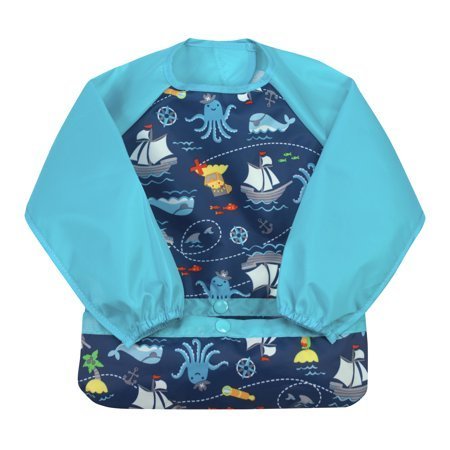 lot 2053 image: Baby Boys and Girls Snap Go Easy Wear Long Sleeve Bibs - Retail $30