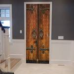 COLORSPRING 3D Classic Old Wood Door Decal Stickers Peel and Stick, Door Mural Cover Removable Self-Adhesive Wallpaper for Home DÃ©cor (MT-033) Retail $26