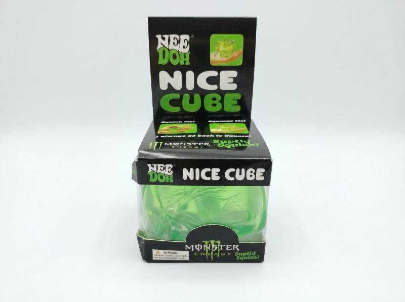 lot 103 image: NeeDoh Nice Cube Monster Energy Edition Squishy Cube Toy