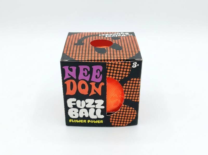 lot 106 image: Needon Fuzz Ball Flower Power Orange Squeeze Ball 3