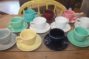 lot 5158 image: 11-Sets of Fiesta Cups and Saucers