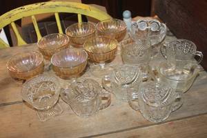 lot 5208 image: Vintage Cut Glass Sugar Bowls and More