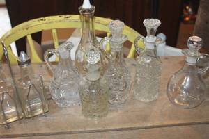 lot 5272 image: Vintage Cruet Bottles and More