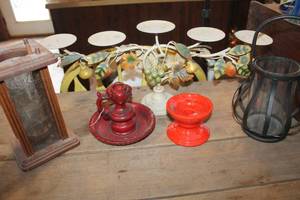 lot 5280 image: Vintage Haeger Candlestick Holder and More