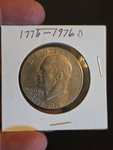 lot 2 image: 1776 - 1976 D Eisenhower Bicentennial dollar