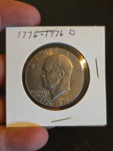 lot 3 image: 1776-1976 D Eisenhower Bicentennial dollar