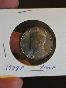 lot 7 image: 1988-P Kennedy Proof half dollar