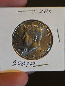 lot 14 image: 2007-D Kennedy Proof half dollar
