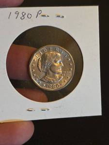 lot 21 image: 1980-P Susan B Anthony dollar coin