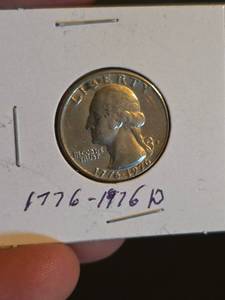 lot 22 image: 1776-1976 D  Liberty Bicentennial quarter