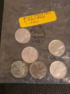 lot 33 image: Lot of 6 zinc coated steel pennies