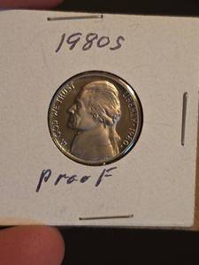 lot 41 image: 1980-S Jefferson Proof nickle
