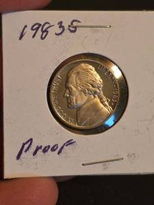 lot 45 image: 1983-S Jefferson Proof nickle