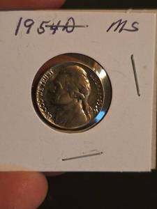 lot 48 image: 1954-D Jefferson nickle