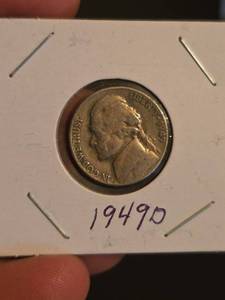 lot 50 image: 1949-D Jefferson nickle