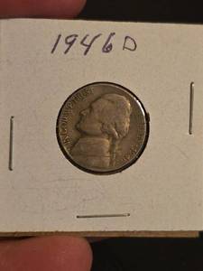 lot 56 image: 1946-D Jefferson nickle