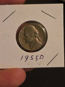 lot 57 image: 1955-D Jefferson nickle