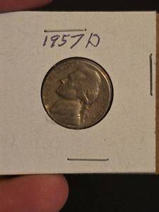 lot 58 image: 1957-D Jefferson nickle
