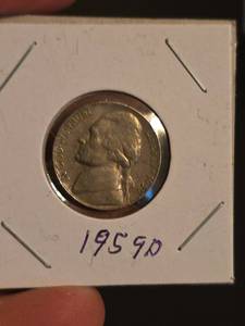 lot 60 image: 1959-D Jefferson nickle