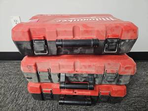 lot 18773 image: (3) Milwaukee M18 Fuel Hard Tool Cases Empty