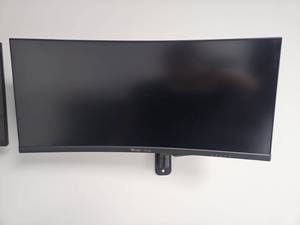 lot 18786 image: Sceptre Curved Ultrawide Monitor with Articulating Wall Mount Arm