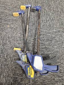 lot 18793 image: (3) Irwin Quick-Grip One-Handed Bar Clamps