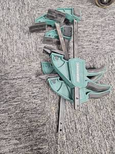 lot 18794 image: (5) Masterforce One-Handed Bar Clamps w Trigger Grips