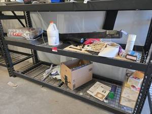 lot 21936 image: Hardware Lot Kidde Fire Extinguishers, Toilet Supply Lines, P-Trap, Towel Bar  Shelving Not Included
