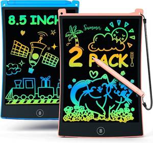 lot 191786 image: bravokids 2 Pack LCD Writing Tablet with Stylus, 8.5 inch Colorful Doodle Board Drawing Pad for Kids, Travel Games Activity Learning Toys, Birthday Gift for Age 3 4 5 6 7 8 Year Old Boys Girls