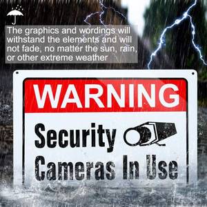 lot 191795 image: Large Video Surveillance Sign, Security Cameras In Use, 10x14