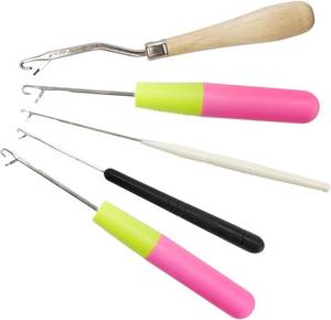 lot 191820 image: 5PCS Latch Hook, Different Sizes Small Crochet Hooks Needle for Hair Small to Large