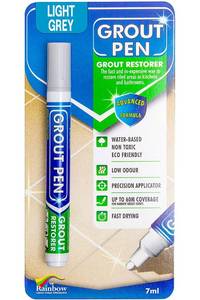 lot 191821 image: Grout Pen Light Grey Tile Paint Marker Waterproof Grout Paint, Tile Grout Colorant and Sealer Pen - Light Grey, Narrow 5mm Tip (7mL)