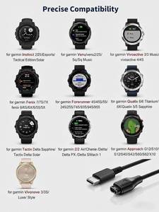 lot 191824 image: Superer USB C Charger for Garmin Watch Charger Cable USB C 1-Pack