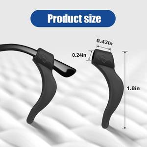 lot 191837 image: SMARTTOP Eyeglass Ear Grips -20 Pairs eye glasses ear grippers Anti-slip Holder, Silicone Ear Hook, glasses ear grip Sleeve Retainer for Sports Glasses, Sunglasses Reading glass Us-s-22a-blck