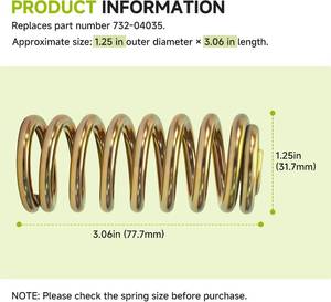 lot 191841 image: 732-04035 Seat Springs Compatible with MTD and Troy-Bilt, 2-Pack