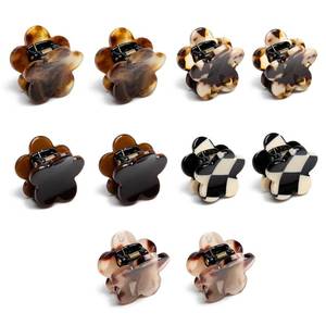 lot 291685 image: Small Hair Clips, Acetic Acid Flower Mini Claw Jaw Clips,No-Slip Cute Tiny Buns Clip,Pining Bangs,Strong Grip, Classic Clamp Clips Gift for Girl Women Thin Thick Hair Styling (10 PCS Neutral)