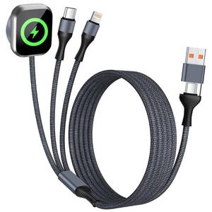 lot 291707 image: Travel Essentials 3in2 Multi Charging Cable for iPhone Watch Charger,5FT