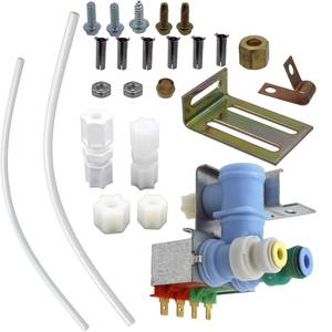 lot 291756 image: Supplying Demand W10853654 2188778 Refrigerator Dual Coil Water Inlet Valve Replacement Kit with Bracket and Hardware