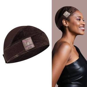 lot 291768 image: Dreamlover Wig Grip Cap for Half Wig, Wide Grip Band with Cap, Dark Brown