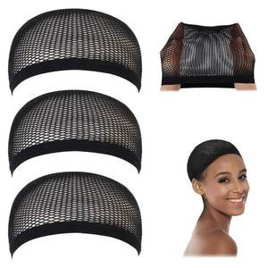 lot 391754 image: Dreamlover Black Mesh Wig Caps, Hair Nets for Sleeping, 3 Pieces