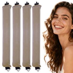 lot 391769 image: 4PCS Jumbo Heatless Hair Curler Rods, Satin No Heat Curling Tool