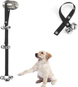 lot 391774 image: Luckyiren Upgraded Puppy Bells Dog Doorbells for Door KnobPotty TrainingGo Outside-Dog Bells for Puppies Dogs Doggy Doggie Pooch Pet Cat for Dog Lovers-Premium Quality-3 Snaps for Length Adjustment