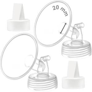 lot 391799 image: Maymom 20 mm Flange and Duckbill Valve Compatible with Spectra S1 Spectra S2 Spectra 9 Plus Not Original Spectra Pump Parts Replace Spectra S2 Pump Parts Spectra Flange Spectra Duckbill Valve