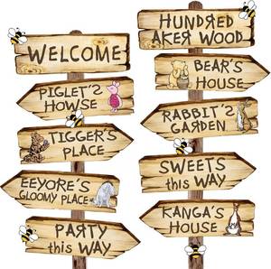 lot 391816 image: Winnie Signs for Baby Shower Decorations 16Pcs