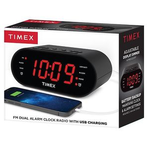 lot 5057 image: Timex Dual Alarm Clock Radio with AMFM Digital Tuning T232B
