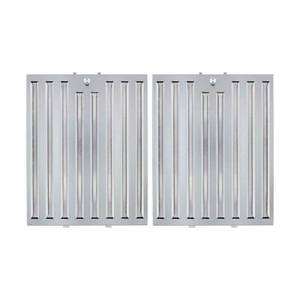 lot 5058 image: Zephyr Hybrid Baffle Range Hood Filter Kit Stainless Steel 2 Pack Z0FB002  Retail $79