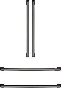 lot 5016 image: Caf� CXQB4H4PNBT Handle Kit True Brushed Black Stainless Steel